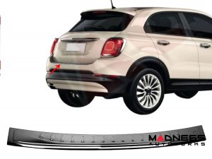 FIAT 500X Rear Bumper Sill Cover - Stainless Steel - Black Chrome Finished